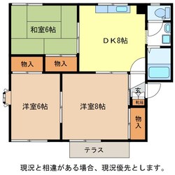 ワイド南俣A棟の物件間取画像